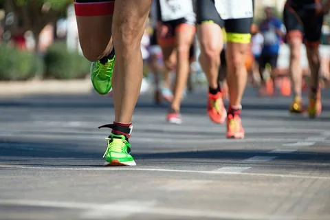 Marathon running race Foto stock