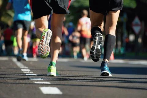 Marathon running race Foto stock