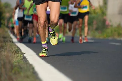 Marathon running race Foto stock