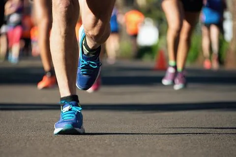 Marathon running race Stock Photos