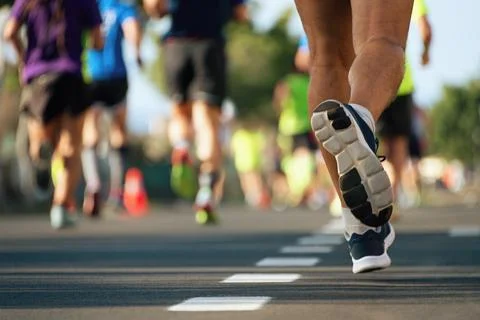 Marathon running race Stock Photos