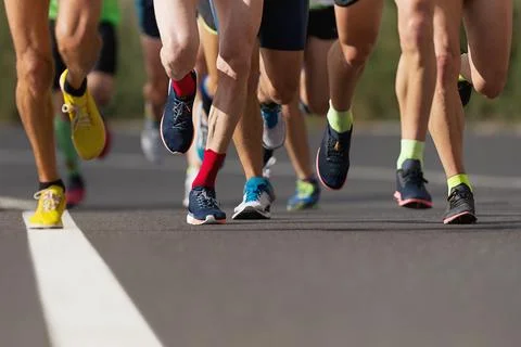 Marathon running race Stock Photos