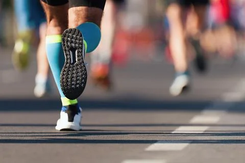 Marathon running race Stock Photos
