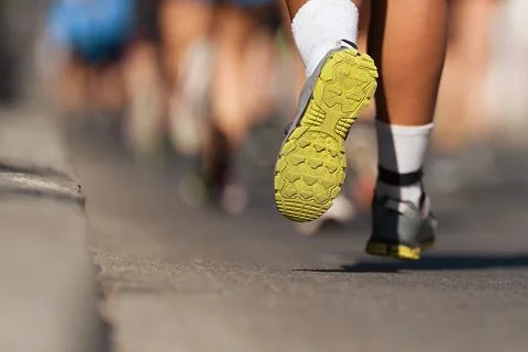 Marathon running race Stock Photos