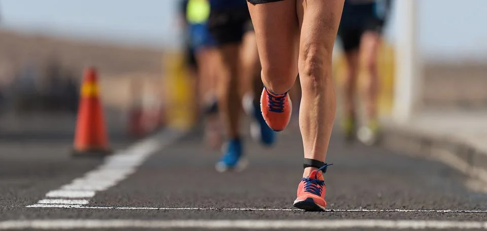 Marathon running race Foto stock