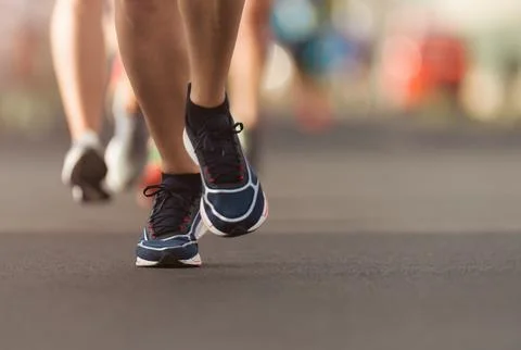 Marathon running race Stock Photos