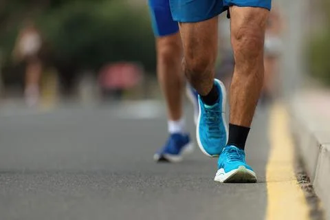 Marathon running race Stock Photos