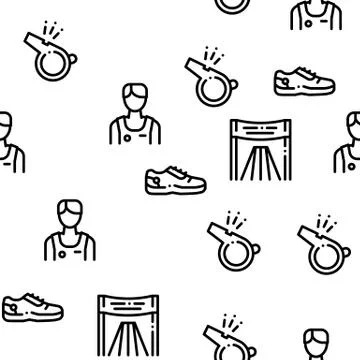 Marathon Seamless Pattern Vector Stock Illustration