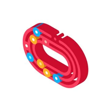 Marathon Stadium Top View isometric icon vector illustration Stock Illustration