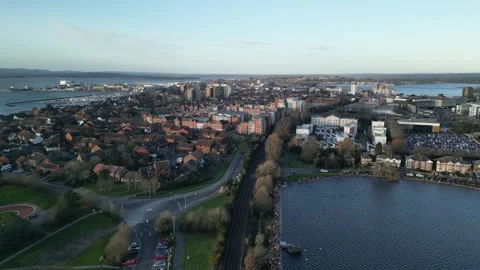 Marathon start, Group of people running, Poole parkrun, 25th Dec 2025, 1pm Stock Footage 324902128