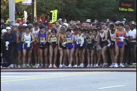 Marathon Starting Line Stock Footage 297891