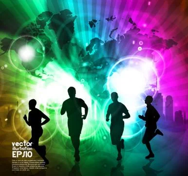 Marathon vector illustration 스톡 일러스트