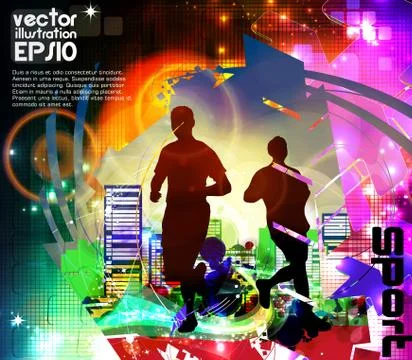 Marathon vector illustration 스톡 일러스트