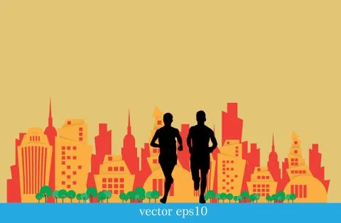 Marathon vector illustration Stock Illustration