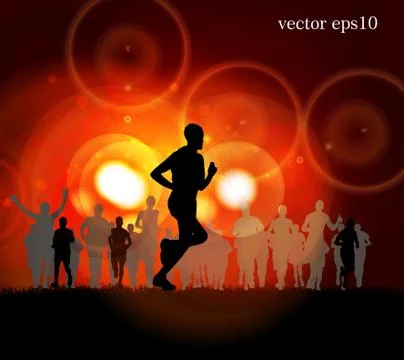 Marathon vector illustration Stock Illustration