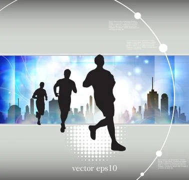 Marathon vector illustration Stock Illustration