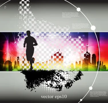 Marathon vector illustration Stock Illustration