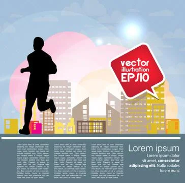 Marathon vector illustration Stock Illustration