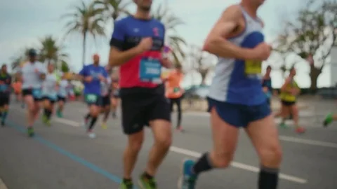 Marato event in Barcelona Video stock 73746310