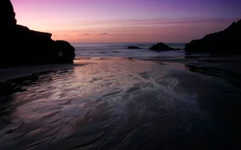 Marazion, cornwall, at sunset Stock Photos