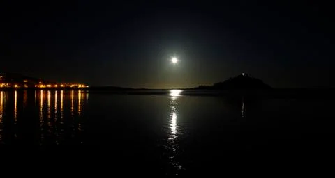 Marazion, cornwall, at sunset Stock Photos