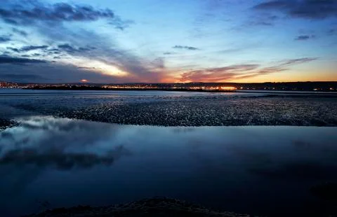 Marazion, cornwall, at sunset Stock Photos