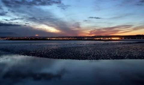 Marazion, cornwall, at sunset Stock Photos