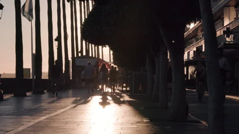 Marbella-Boulevard-Sunset Stock Footage 293158264