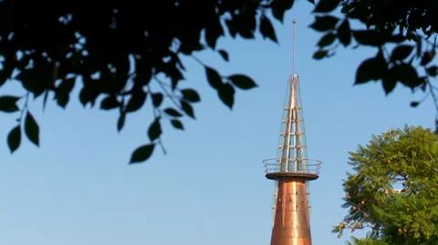 Marbella copper tower Vídeos de archivo 30855010