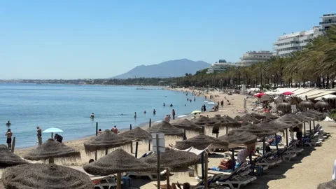 Marbella, Spain - 05 26 2025: Marbella Spain walking around Stock Footage 320640997