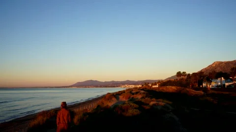 Marbella sunset timelapse Stock Footage 146131457