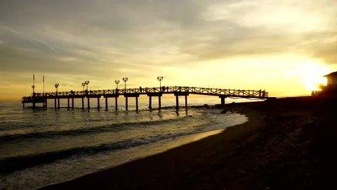 Marbella sunset timelapse Stock Footage 146133921