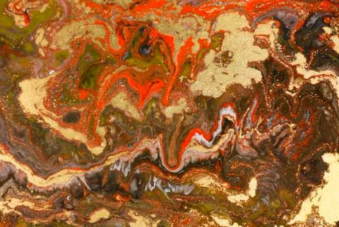 Marble abstract acrylic background. Red marbling artwork texture. Agate ripple Stock Illustration