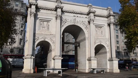 Marble Arch London Video stock 100930271