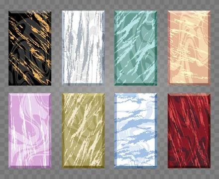 Marble Artistic Covers Design Set. Vector illustration. Stock Illustration