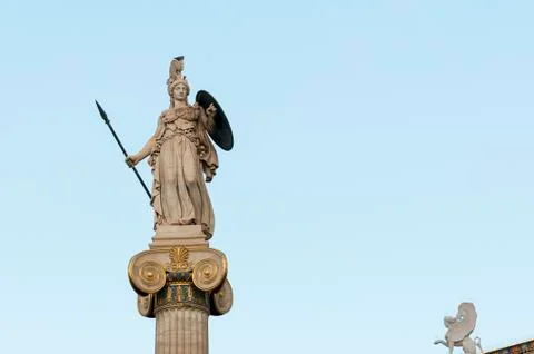 Marble Athena statue Stock Photos