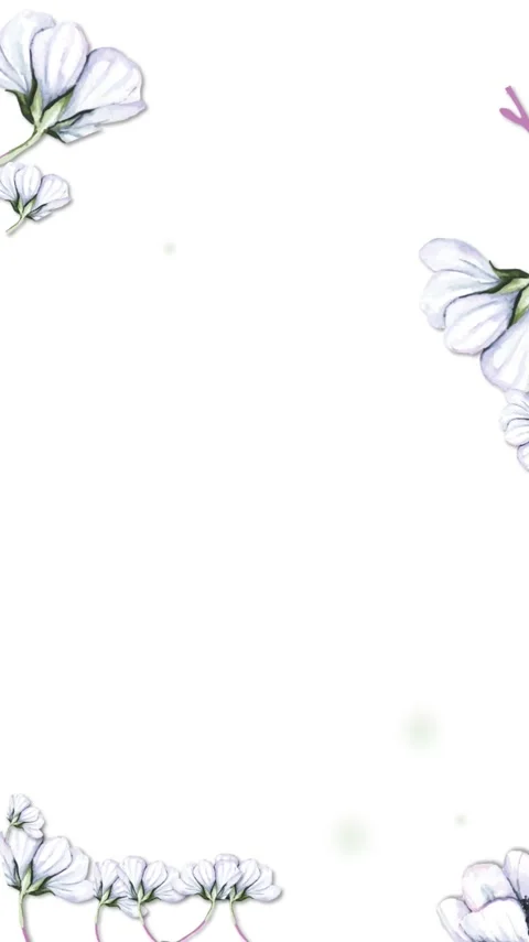 Marble Background with Floral Elements Stock Footage 270797145