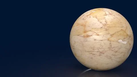 The marble ball for abstract or background 3d rendering Stock Photos