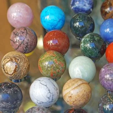 Marble balls decor Stock Photos