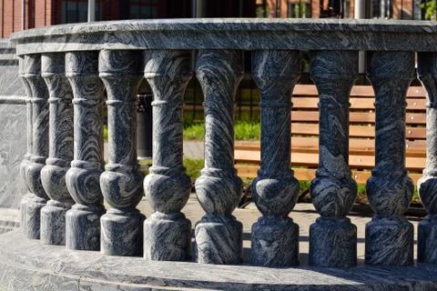 Marble balustrade Stock Photos