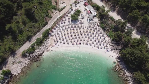 Marble beach intro H.265 Stock Footage 230617077