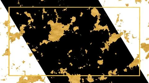Marble black color on middle and narrow white color with luxury gold textur.. Stock Illustration
