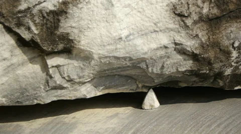 Marble blocks close up in stone quarry Stock Footage