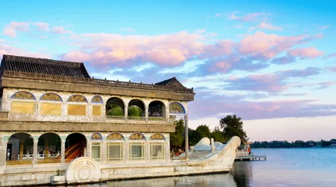 Marble boat Stock Footage 6929691