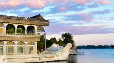 Marble boat Stock Footage 8599352