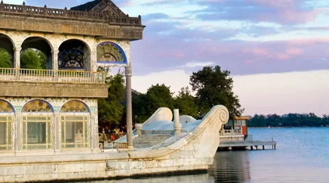 Marble boat Stock Footage 8670414