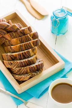 Marble Bread Background / Marble Bread / Marble Bread on White Background Stock Photos