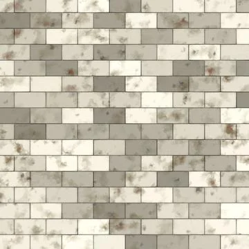 Marble brick wall texture background with neutral gray and white stone Stock Illustration