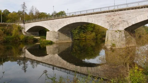 The marble bridge in Villmar Stock Footage 119120528