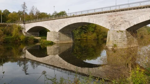 The marble bridge in Villmar Stock Footage 119120645